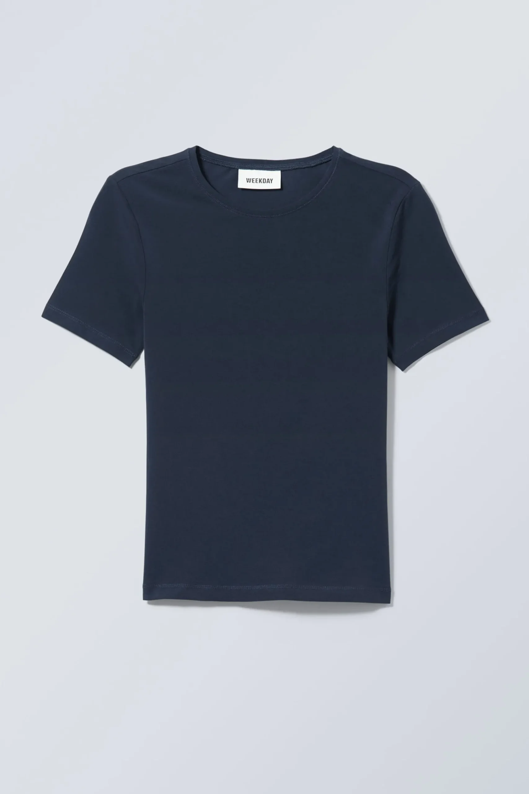 Weekday SLIM FITTED T-SHIRT dark blue Fashion