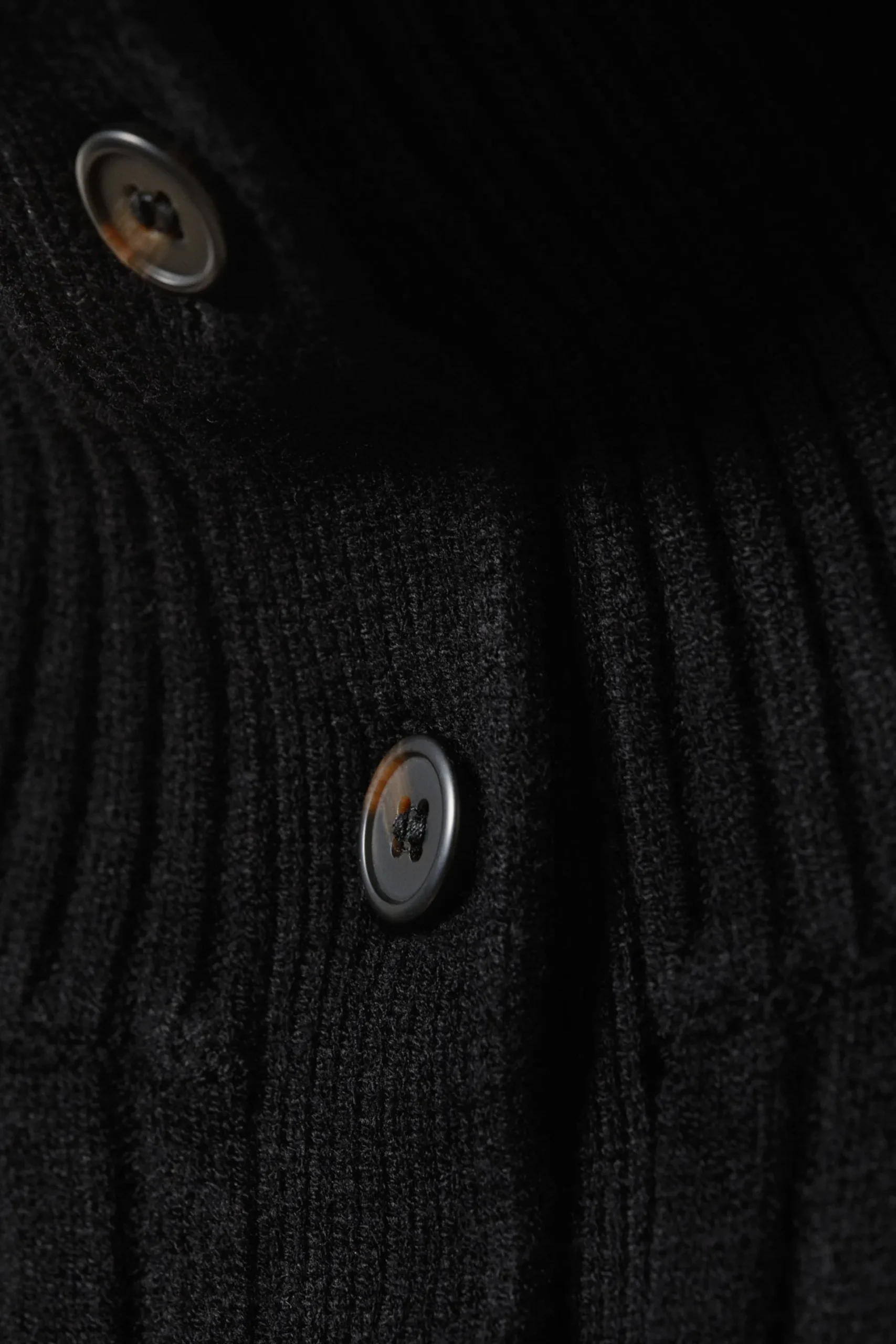 Weekday SLIM KNITTED TURTLENECK CARDIGAN black Flash Sale