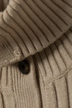 Weekday SLIM KNITTED TURTLENECK CARDIGAN dusty beige Online