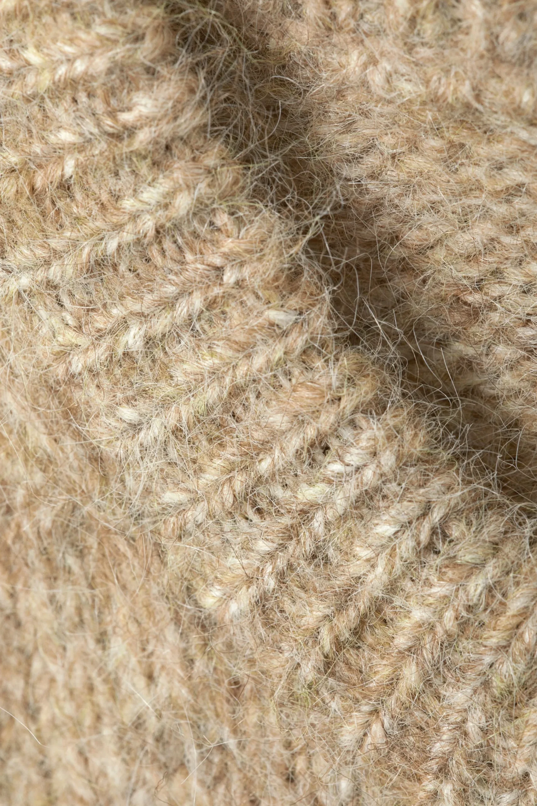 Weekday SLIM KNITTED ZIP CARDIGAN beige melange Flash Sale