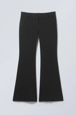 Weekday SLIM LOW WAIST FLARED SUIT TROUSERS black Store