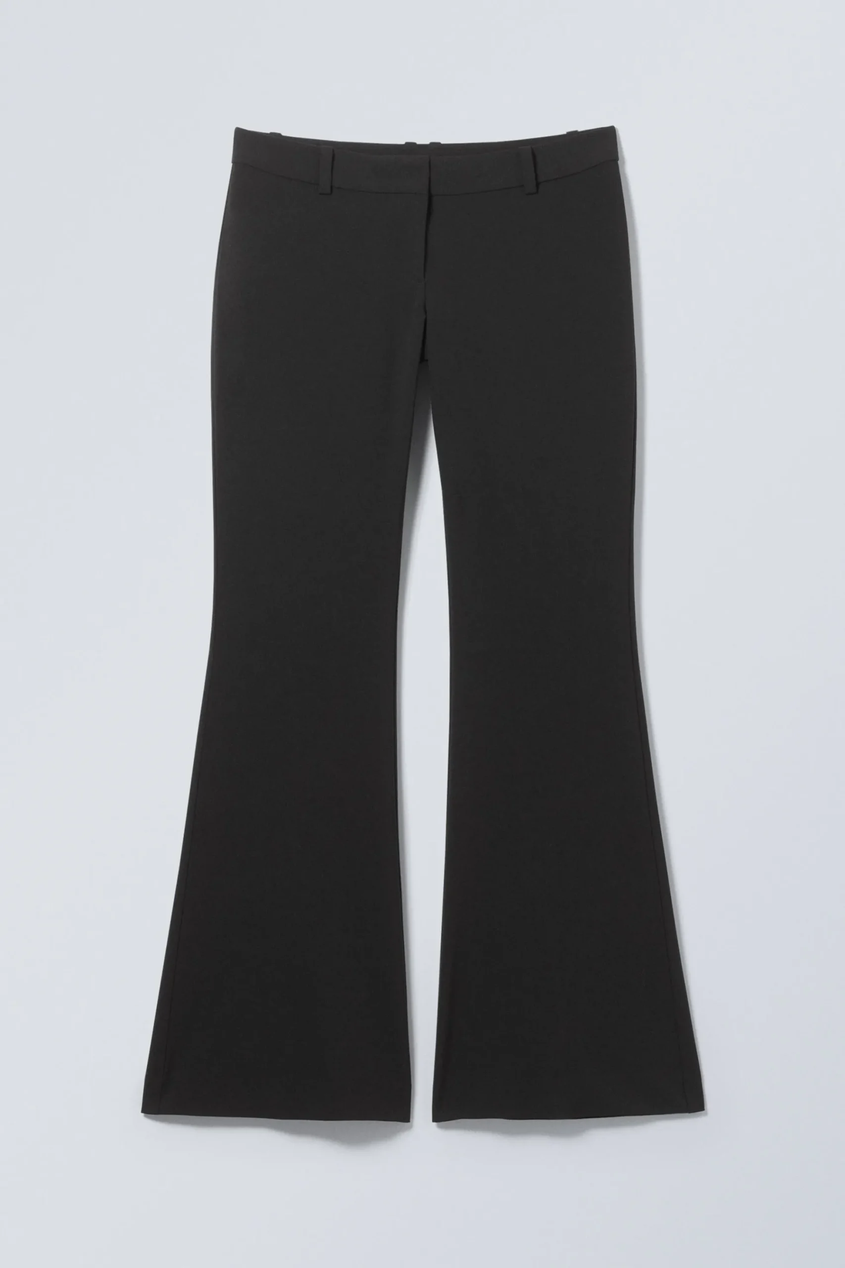Weekday SLIM LOW WAIST FLARED SUIT TROUSERS black Store
