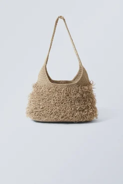 Weekday SMALL LOOP HANDBAG beige Shop