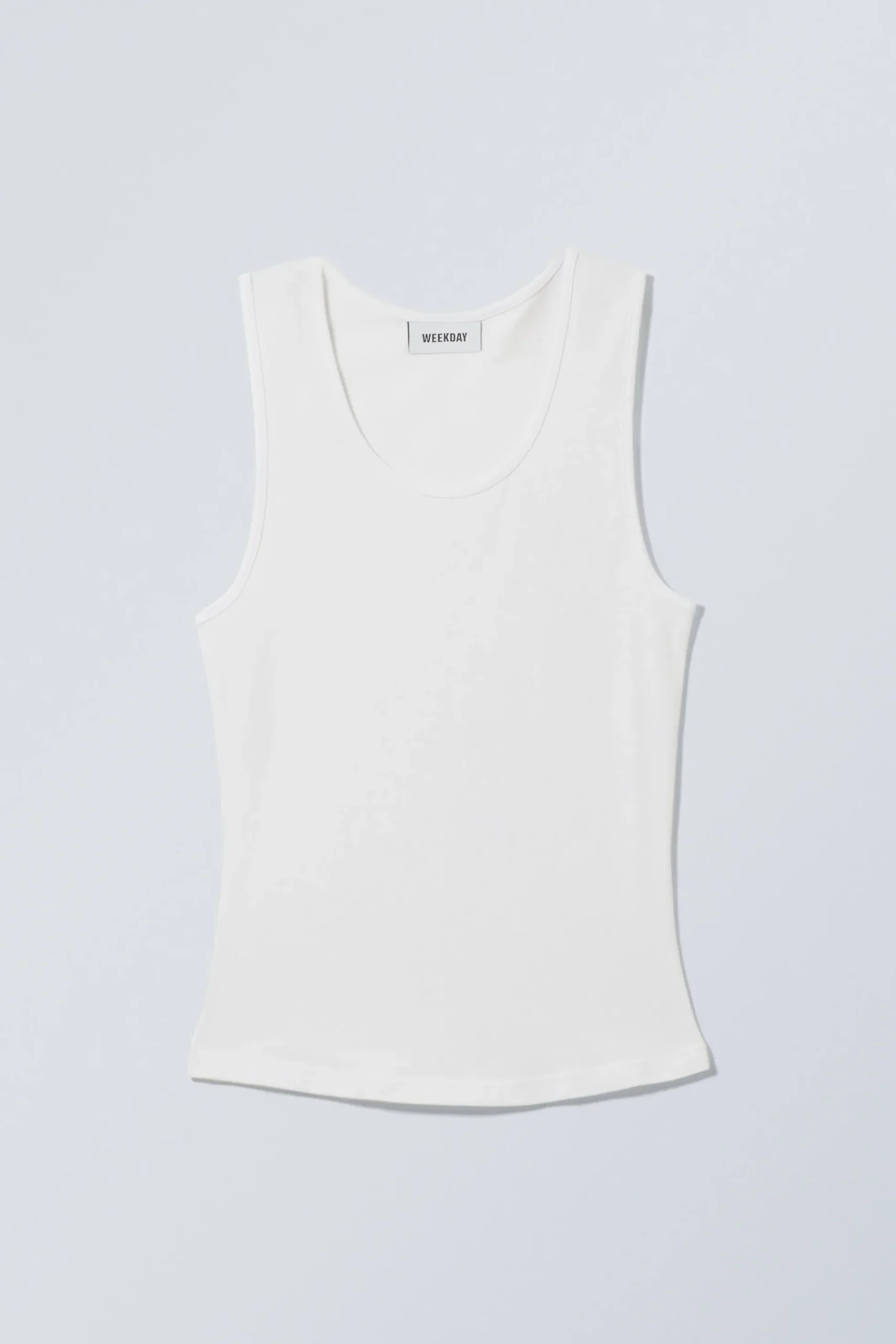 Weekday SMOOTH FITTED TANK TOP white Hot