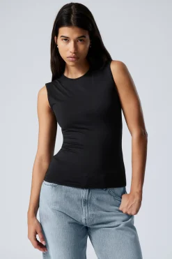Weekday SMOOTH FITTED TANK TOP black Discount