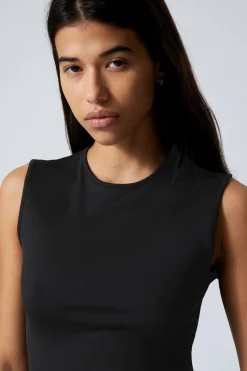 Weekday SMOOTH FITTED TANK TOP black Discount