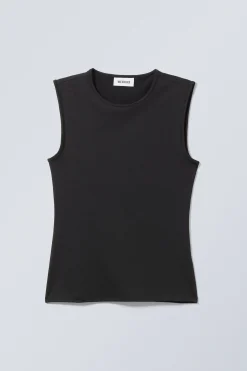 Weekday SMOOTH FITTED TANK TOP black Discount