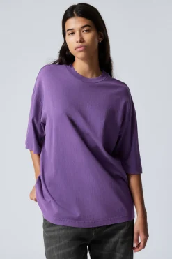 Weekday SOFT OVERSIZED T-SHIRT washed purple Discount