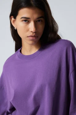 Weekday SOFT OVERSIZED T-SHIRT washed purple Discount