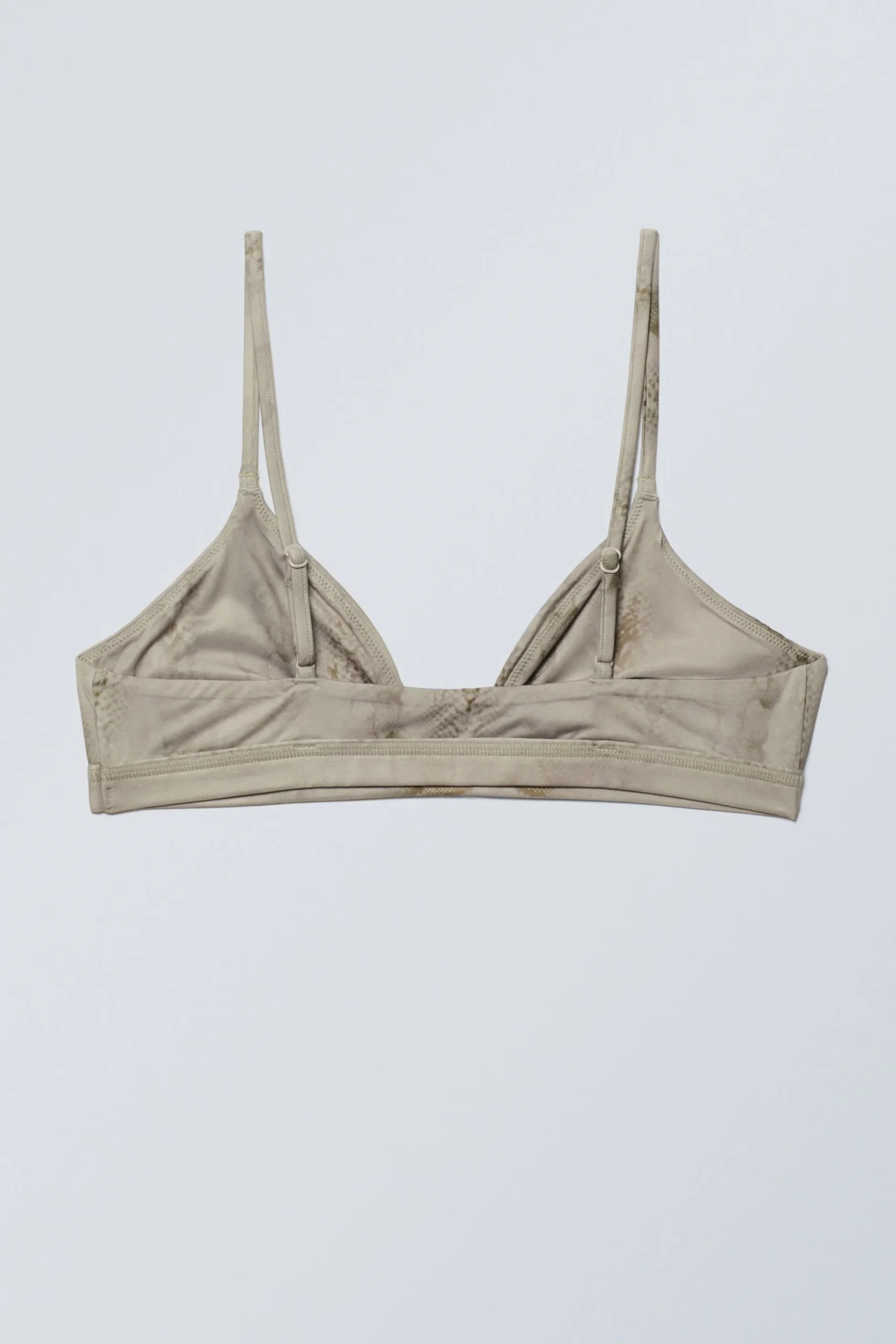 Weekday SOFT TRIANGLE BRALETTE SOUL beige snakeskin Outlet