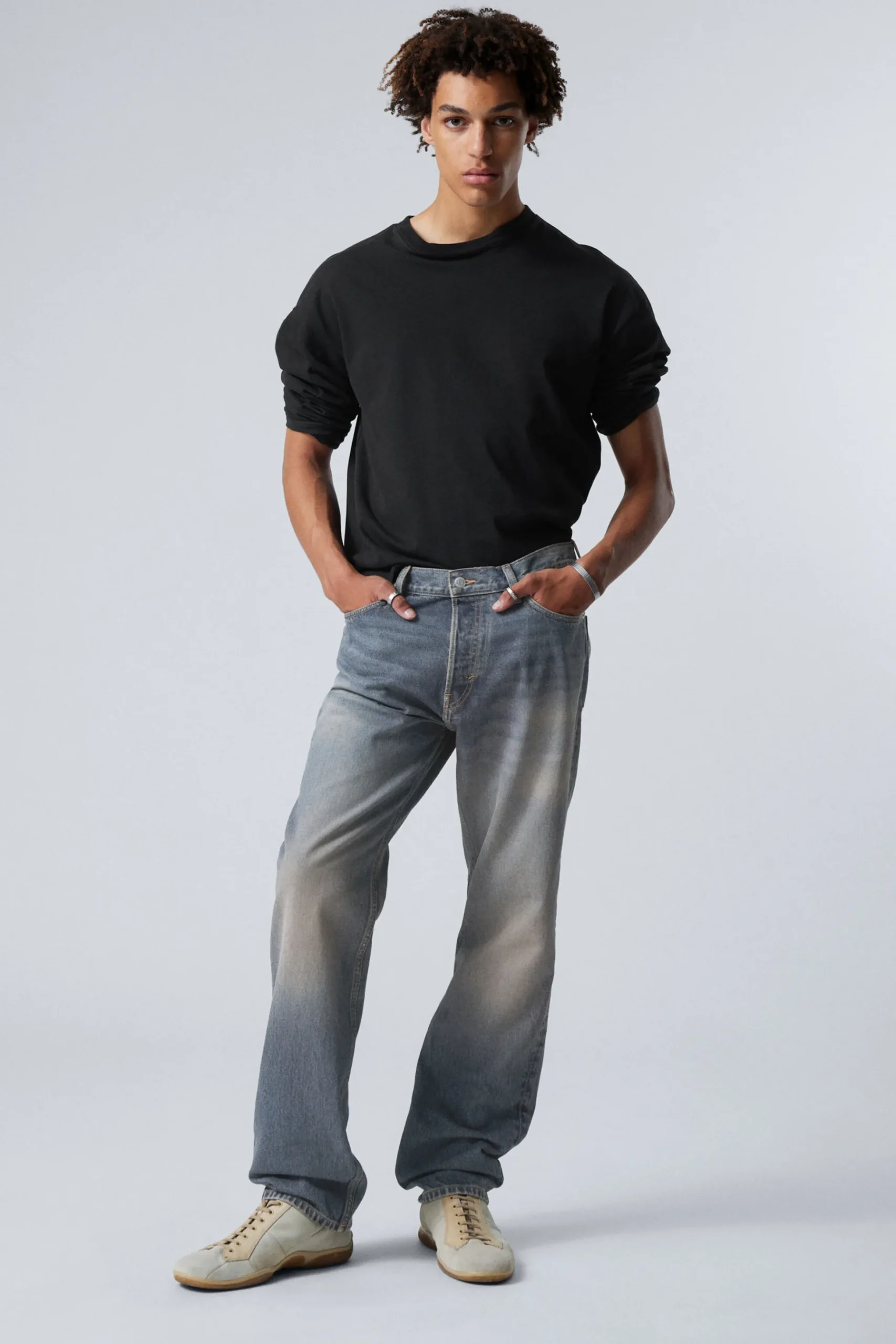 Weekday SPACE RELAXED STRAIGHT LEG JEANS steel blue medium blue Best Sale