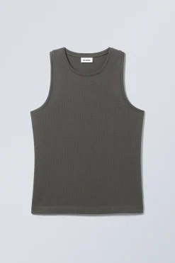 Weekday SPORT MESH TANK TOP dark grey Cheap