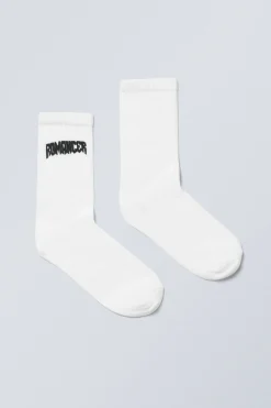 Weekday SPORT PRINTED SOCKS white romancer Online