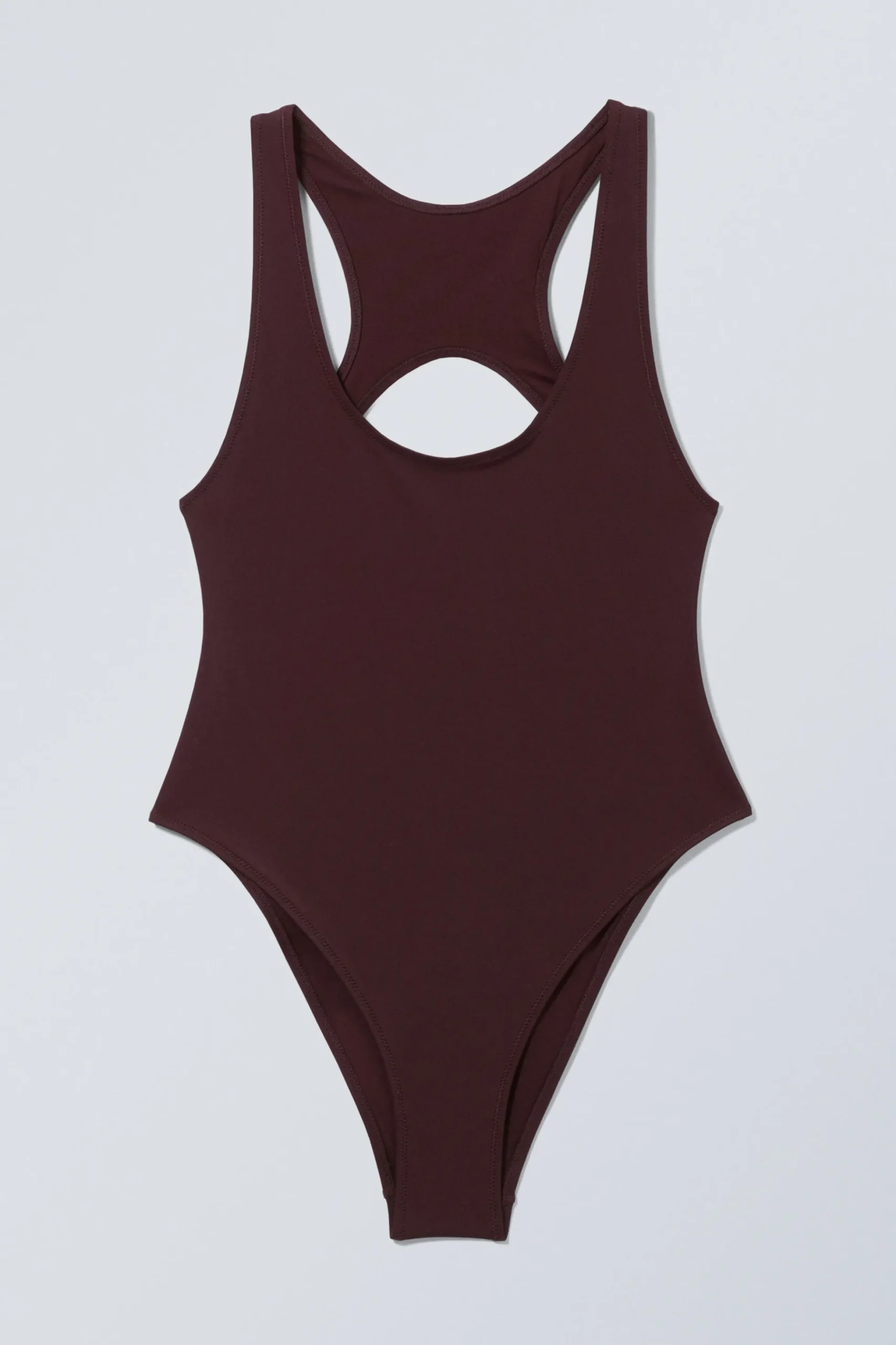 Weekday SPORTY RACERBACK SWIMSUIT dark maroon Sale