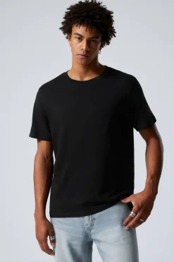 Weekday STANDARD MIDWEIGHT T-SHIRT black Hot