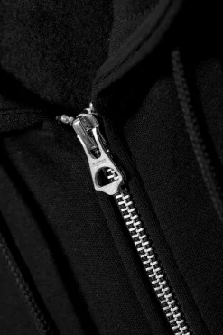 Weekday STANDARD MIDWEIGHT ZIP HOODIE black Shop
