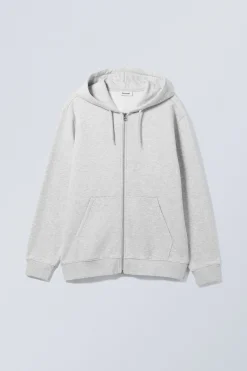 Weekday STANDARD MIDWEIGHT ZIP HOODIE grey Best Sale