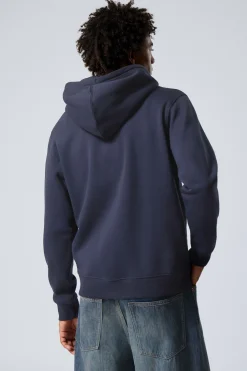 Weekday STANDARD MIDWEIGHT ZIP HOODIE dark blue Store