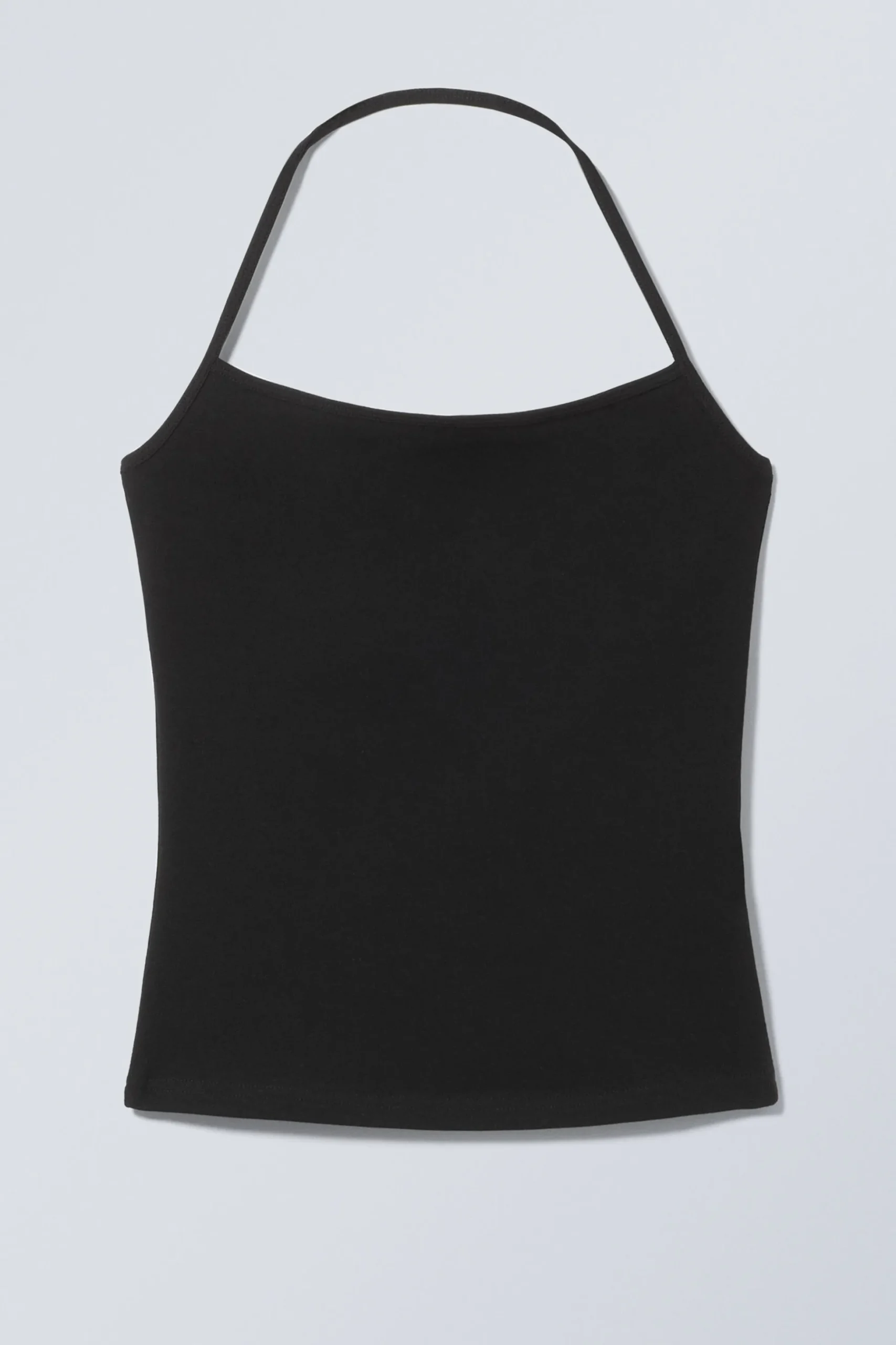 Weekday STRAP HALTER TANK TOP black Shop