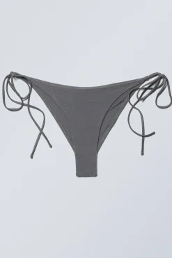 Weekday STRAPPY TOWELLING BIKINI BOTTOMS dark grey Discount