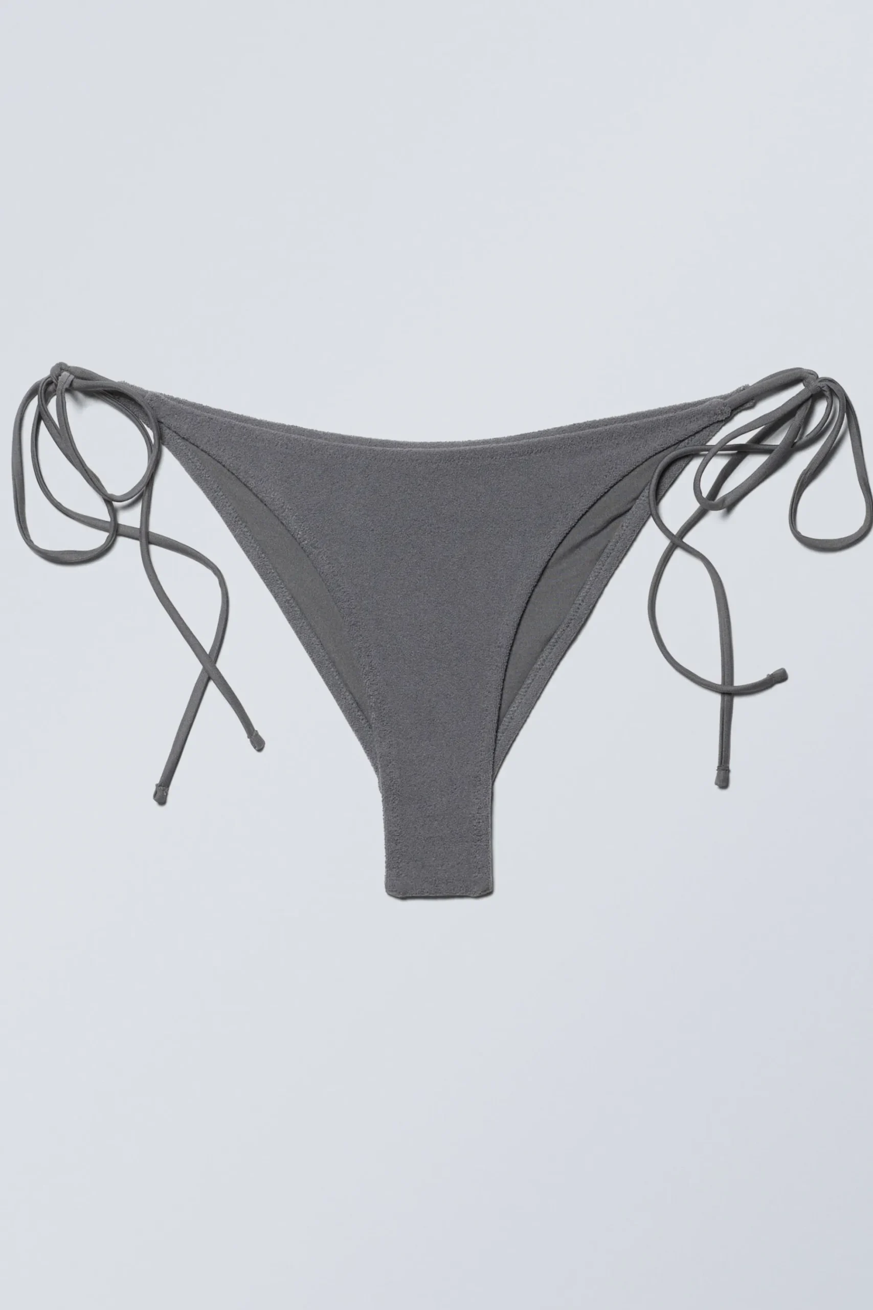 Weekday STRAPPY TOWELLING BIKINI BOTTOMS dark grey Discount