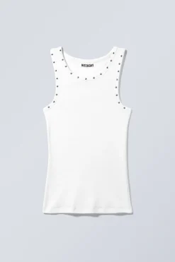 Weekday STUD DETAILED TANK TOP white Clearance