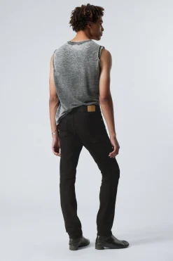 Weekday SUNDAY SLIM TAPERED LEG JEANS almost black black Cheap