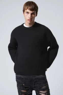 Weekday TEO OVERSIZED WOOL BLEND KNIT SWEATER black Online