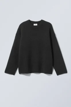 Weekday TEO OVERSIZED WOOL BLEND KNIT SWEATER black Online
