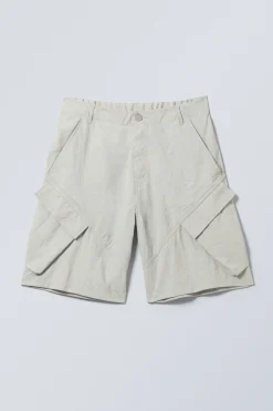Weekday TILTED RELAXED CARGO SHORTS light dusty grey Hot