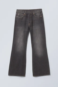 Weekday TIME LOOSE BOOTCUT LEG JEANS ash black black Cheap