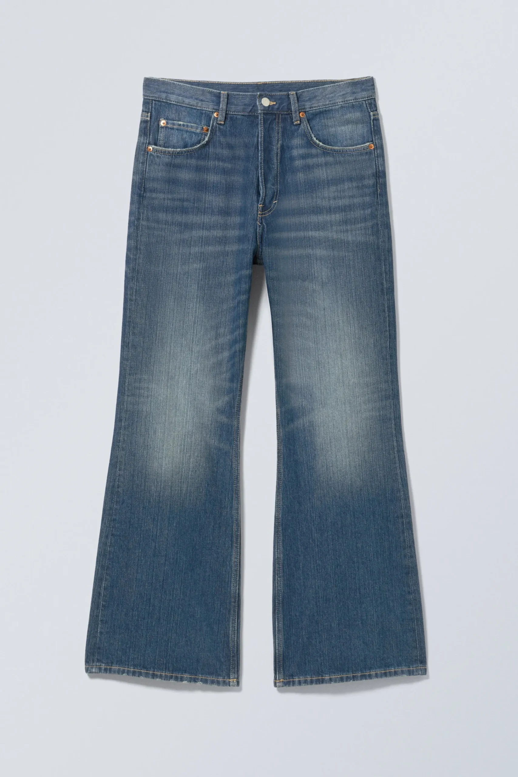 Weekday TIME LOOSE BOOTCUT LEG JEANS mine blue medium blue Flash Sale