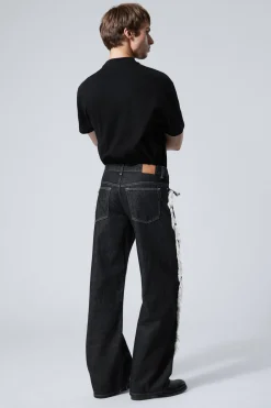 Weekday TWIST RELAXED FRAYED JEANS black rinse Flash Sale