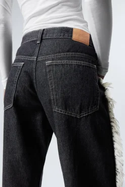 Weekday TWIST RELAXED FRAYED JEANS black rinse Flash Sale