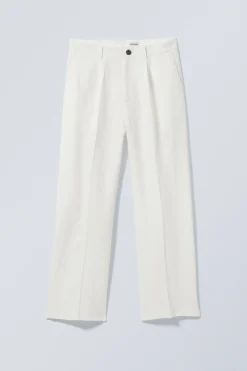 Weekday UNO LOOSE LINEN SUIT TROUSER white Flash Sale