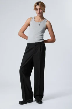 Weekday UNO LOOSE SUIT TROUSERS black Store