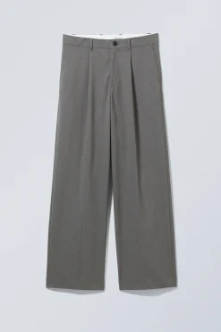 Weekday UNO LOOSE SUIT TROUSERS dark grey Cheap