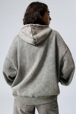Weekday WASHED LOOSE FIT ZIP HOODIE washed turquoise Online