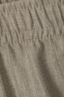Weekday WIDE PULL ON SUITING TROUSERS beige pinstripe Online