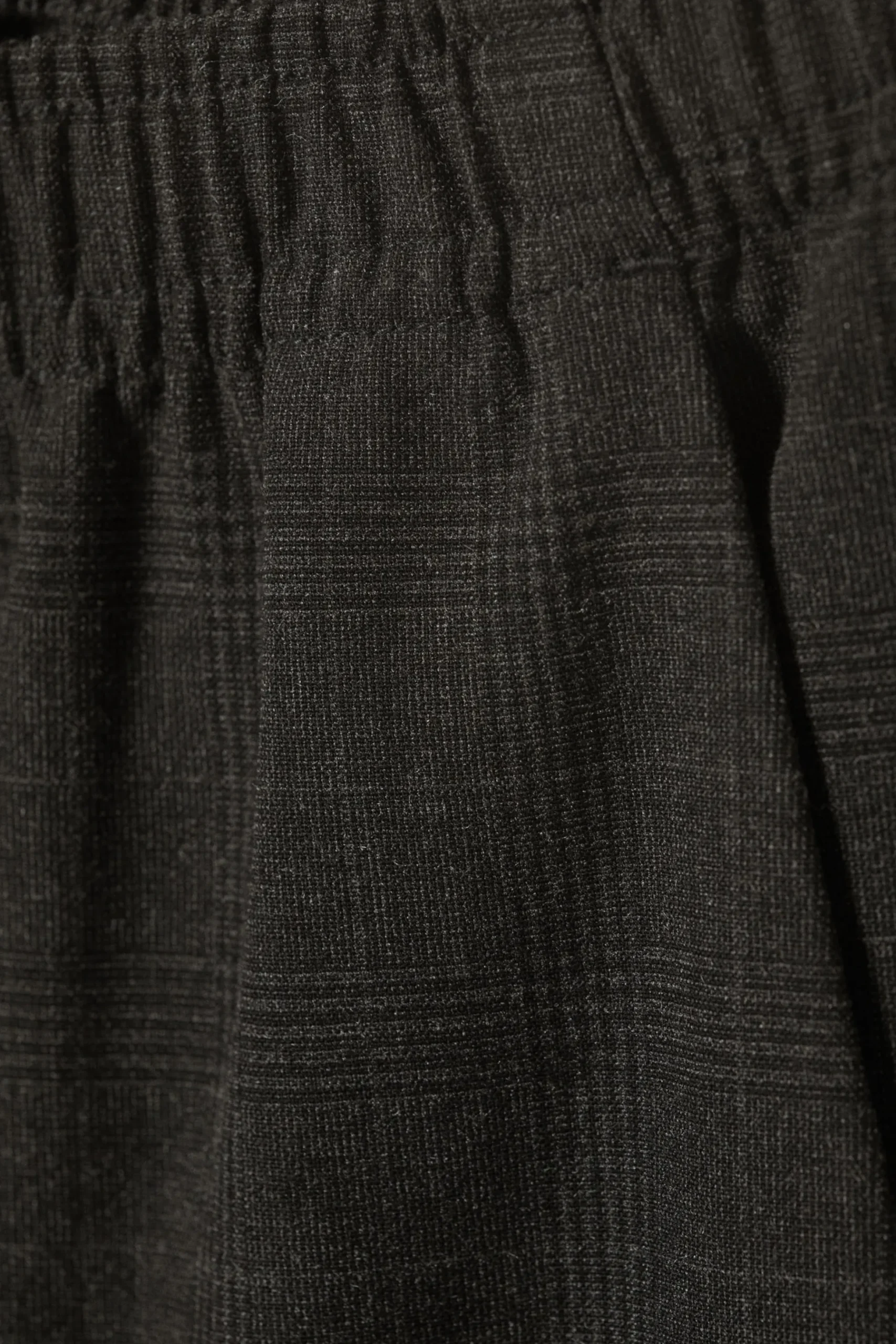 Weekday WIDE PULL ON SUITING TROUSERS black check Cheap