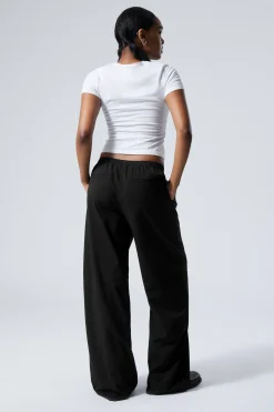Weekday WIDE PULL ON SUITING TROUSERS black Cheap