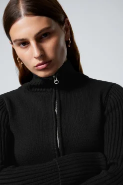 Weekday WINONA ZIP CARDIGAN black Online