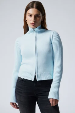 Weekday WINONA ZIP CARDIGAN light blue Online