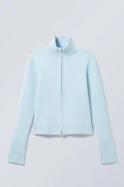 Weekday WINONA ZIP CARDIGAN light blue Online