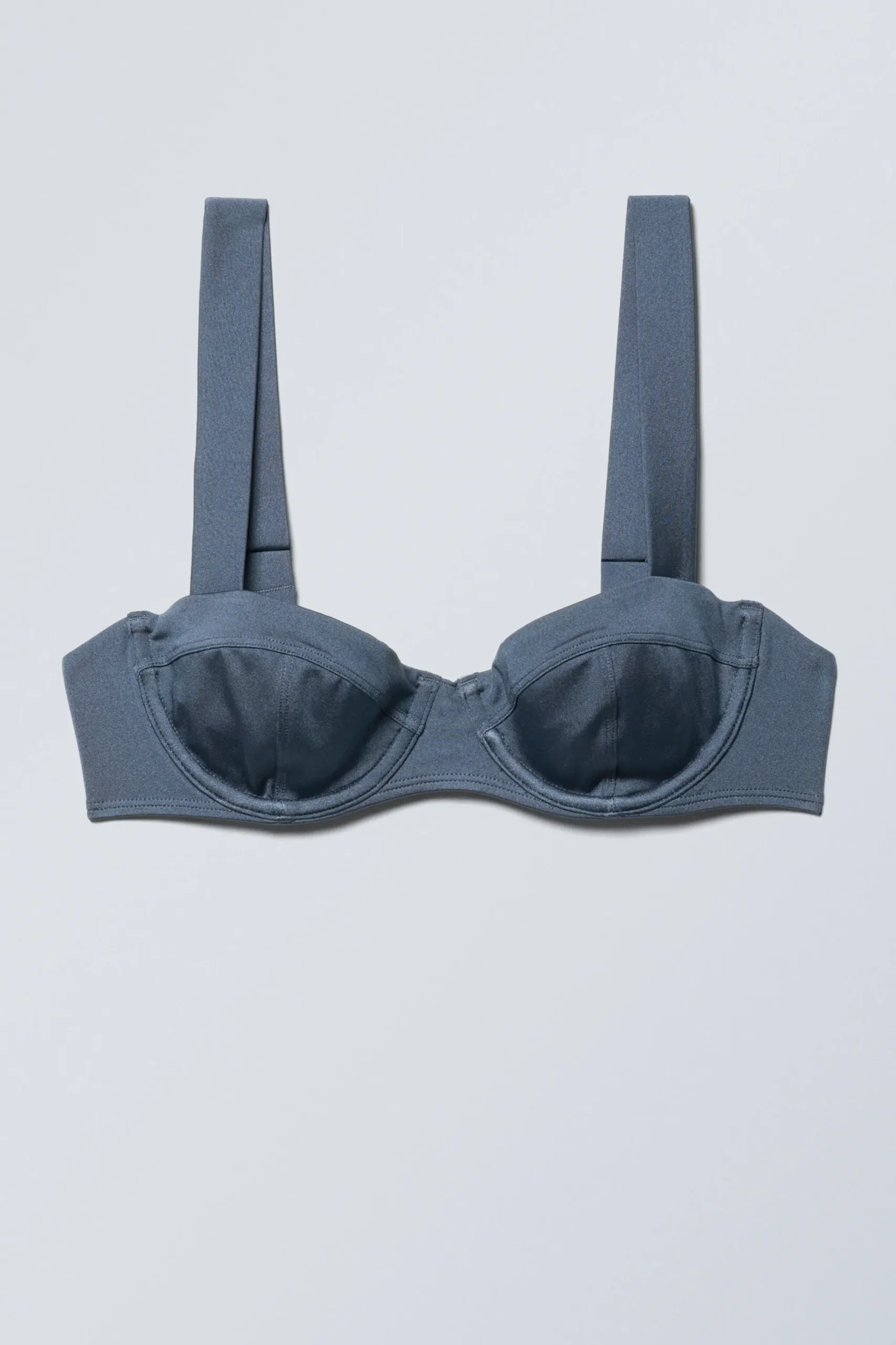 Weekday WIRE BIKINI TOP dark dusty blue Outlet